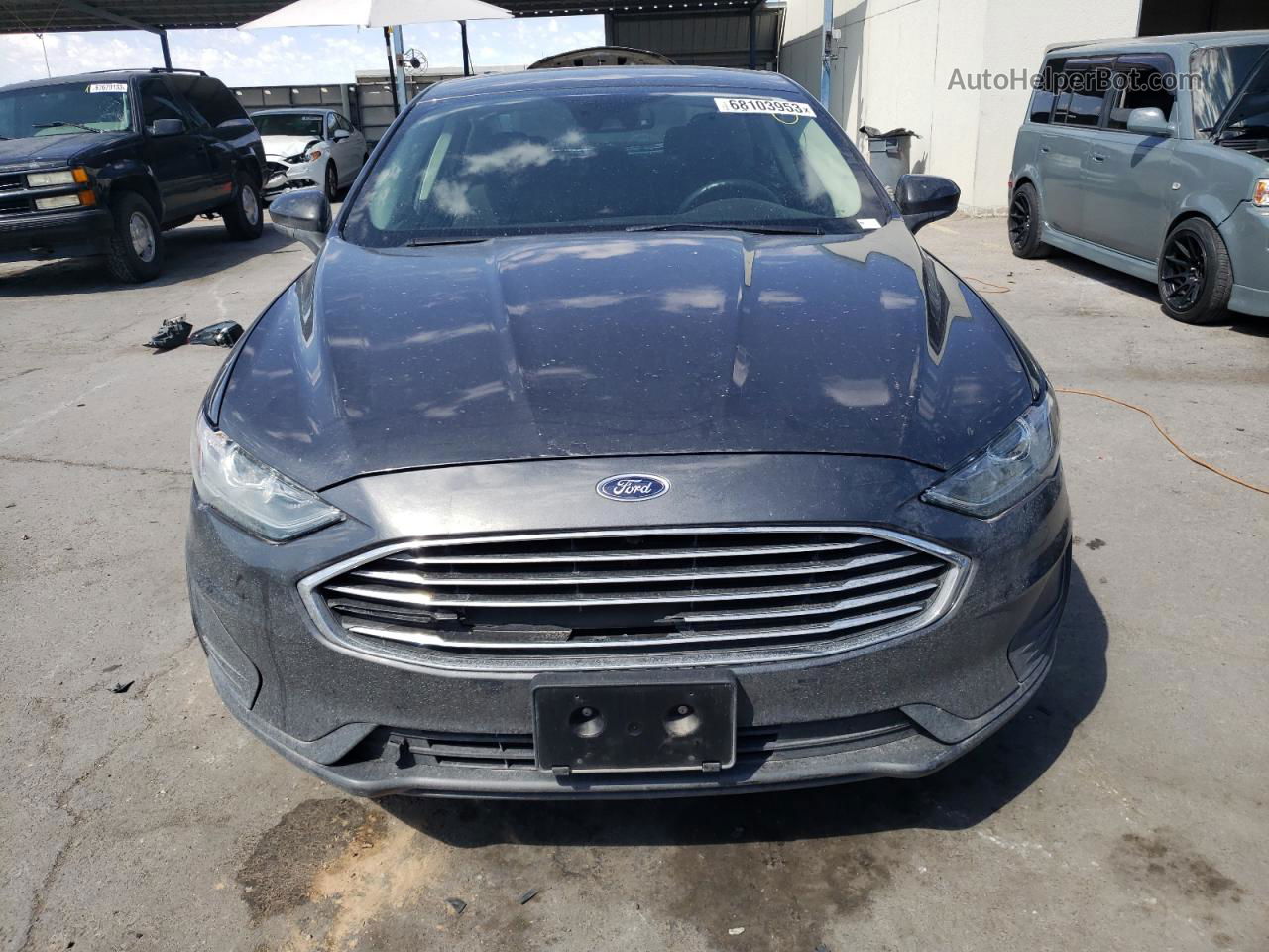 2020 Ford Fusion Se Gray vin: 3FA6P0HD9LR115106