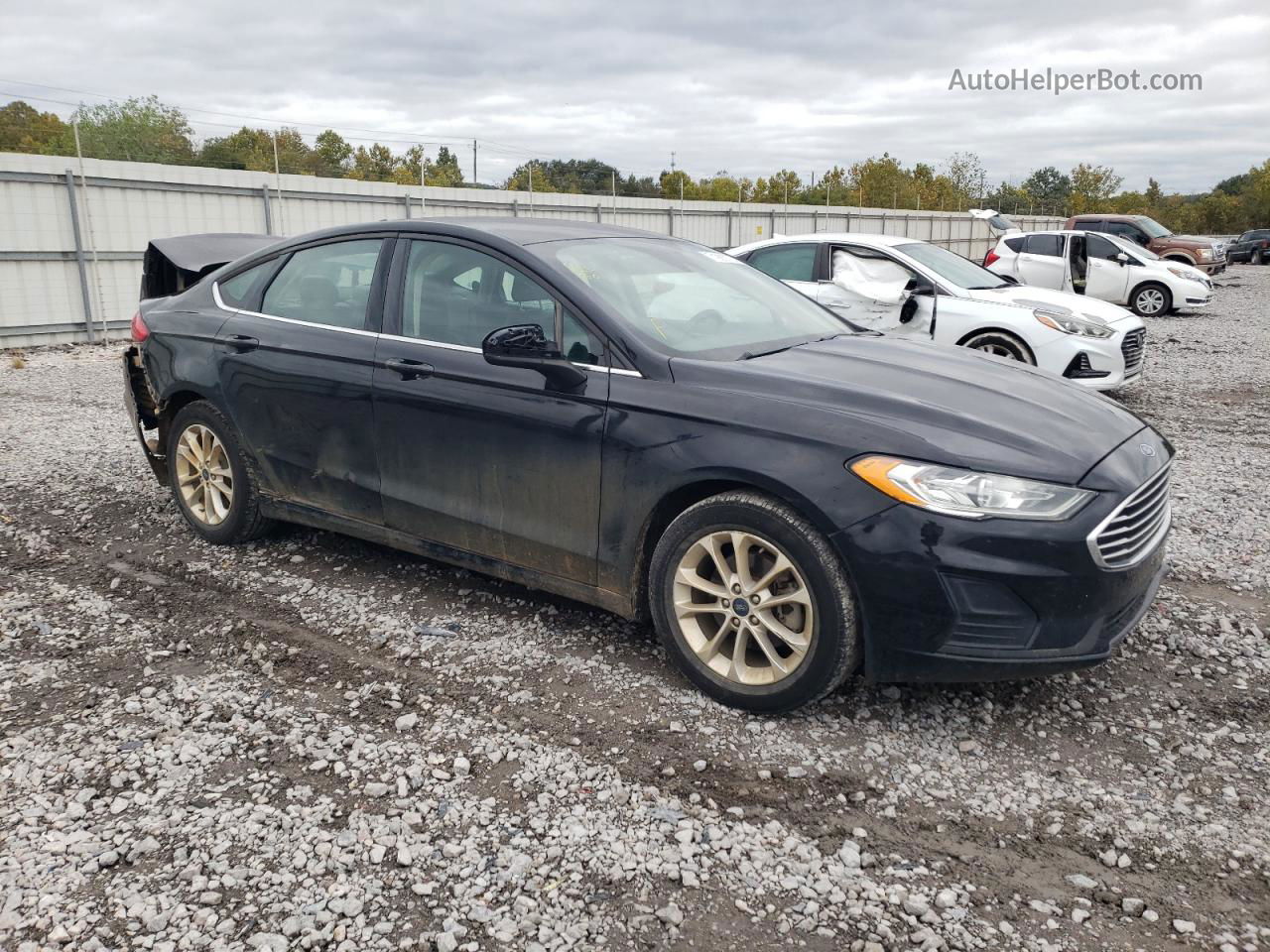 2020 Ford Fusion Se Black vin: 3FA6P0HD9LR143214