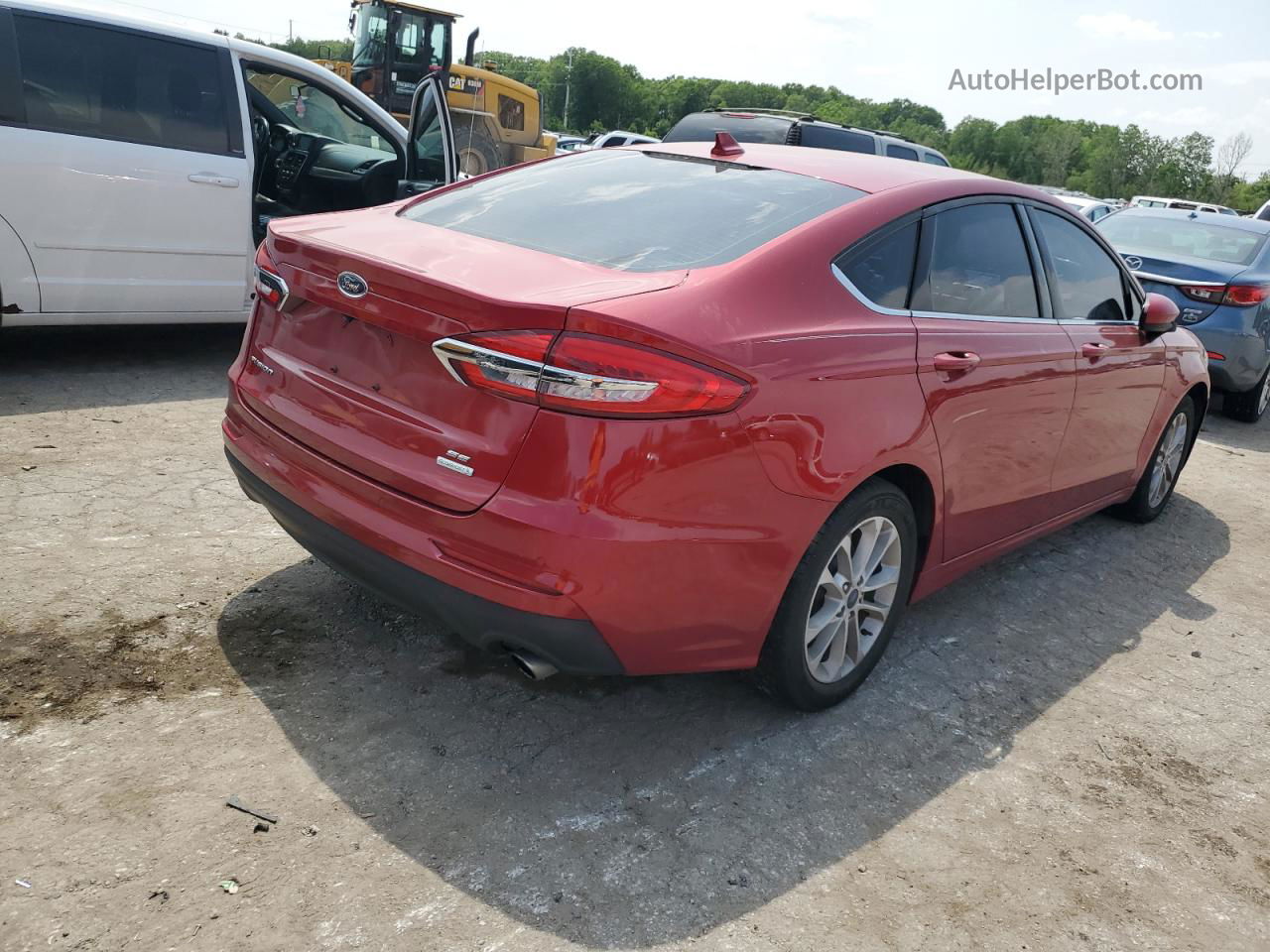 2020 Ford Fusion Se Red vin: 3FA6P0HD9LR148428