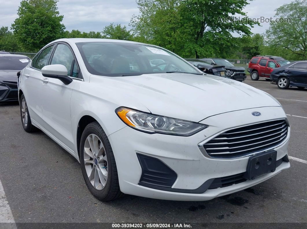 2020 Ford Fusion Se White vin: 3FA6P0HD9LR183406