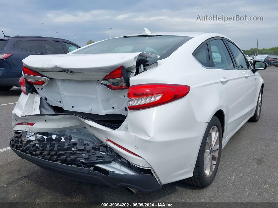 2020 Ford Fusion Se White vin: 3FA6P0HD9LR183406