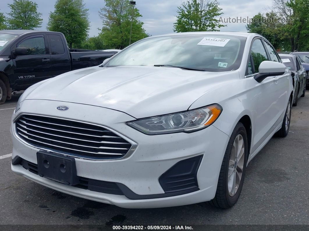 2020 Ford Fusion Se White vin: 3FA6P0HD9LR183406