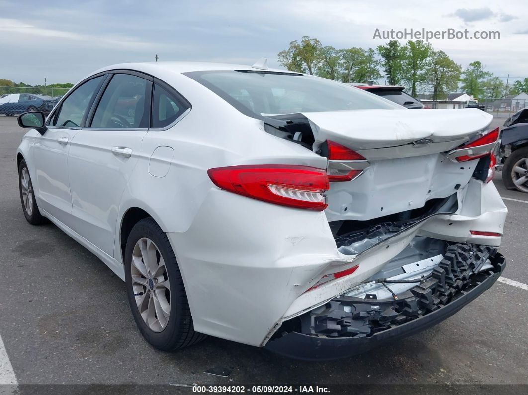 2020 Ford Fusion Se White vin: 3FA6P0HD9LR183406