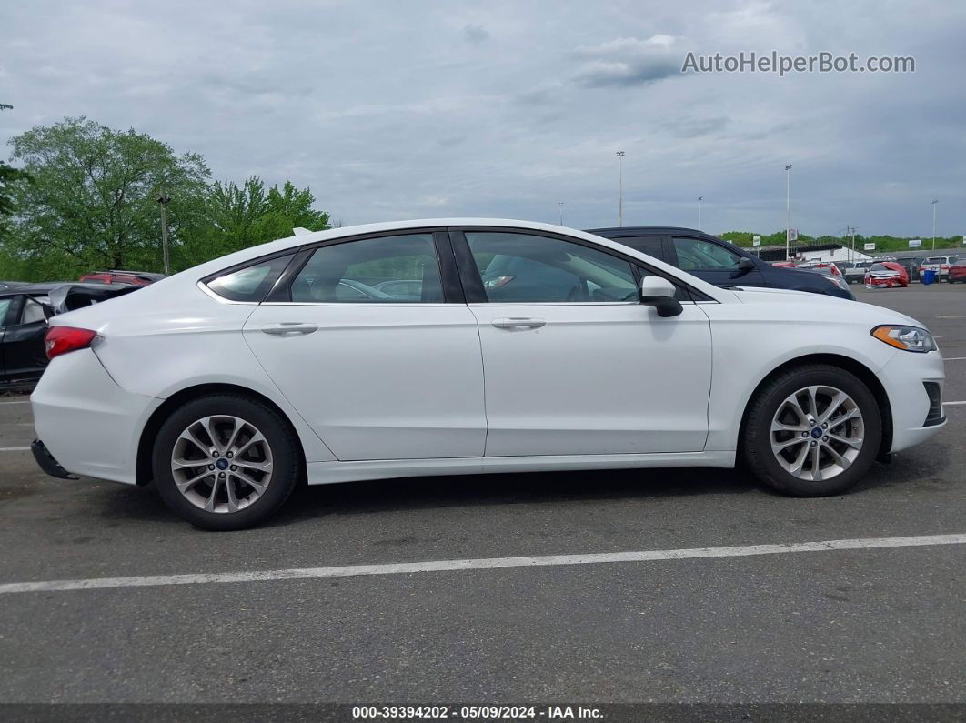 2020 Ford Fusion Se White vin: 3FA6P0HD9LR183406