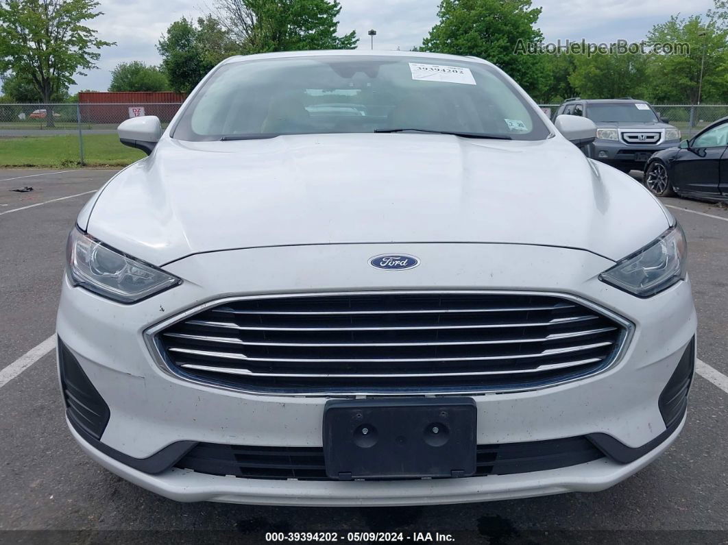 2020 Ford Fusion Se White vin: 3FA6P0HD9LR183406