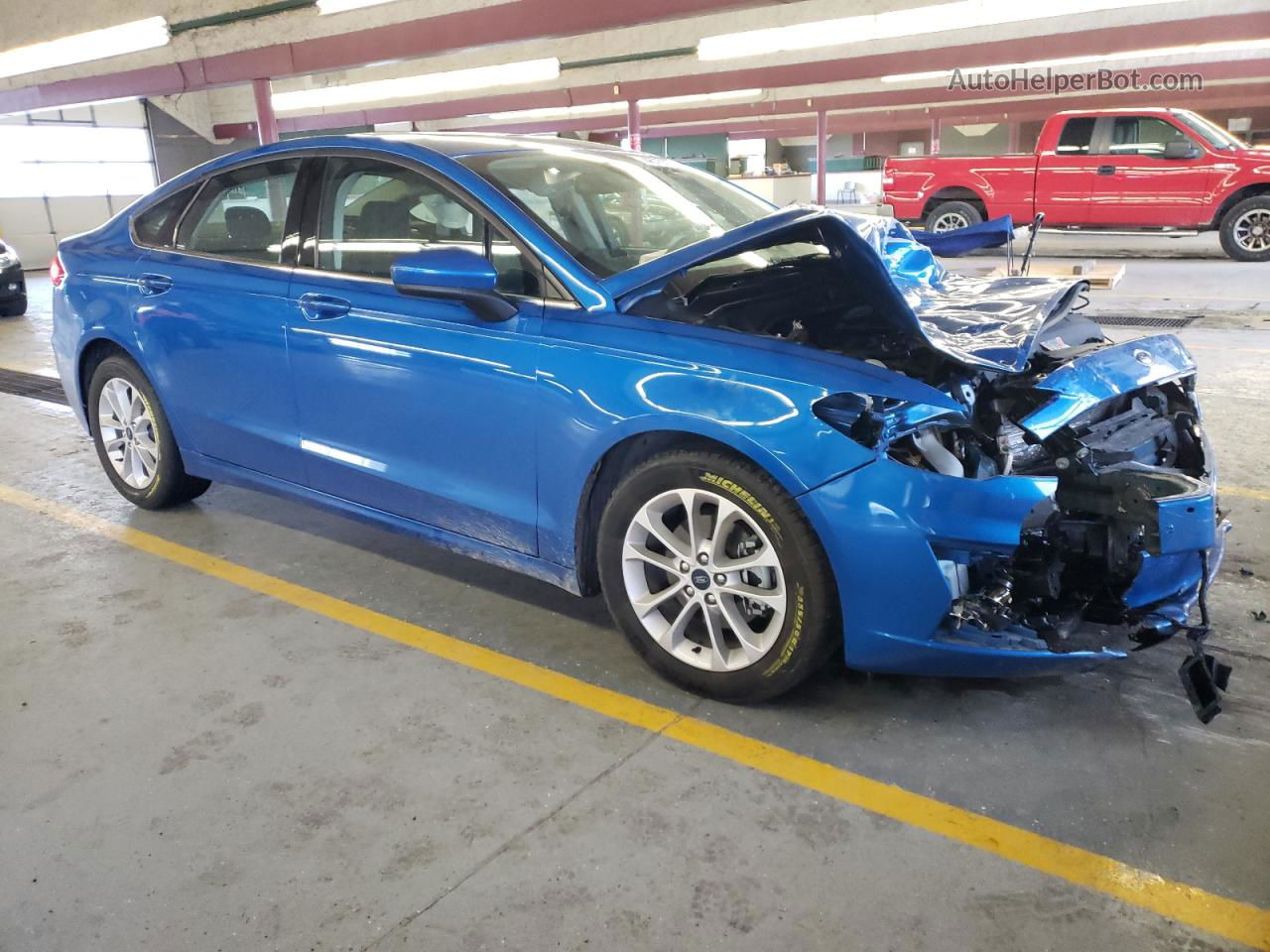 2020 Ford Fusion Se Blue vin: 3FA6P0HD9LR185544