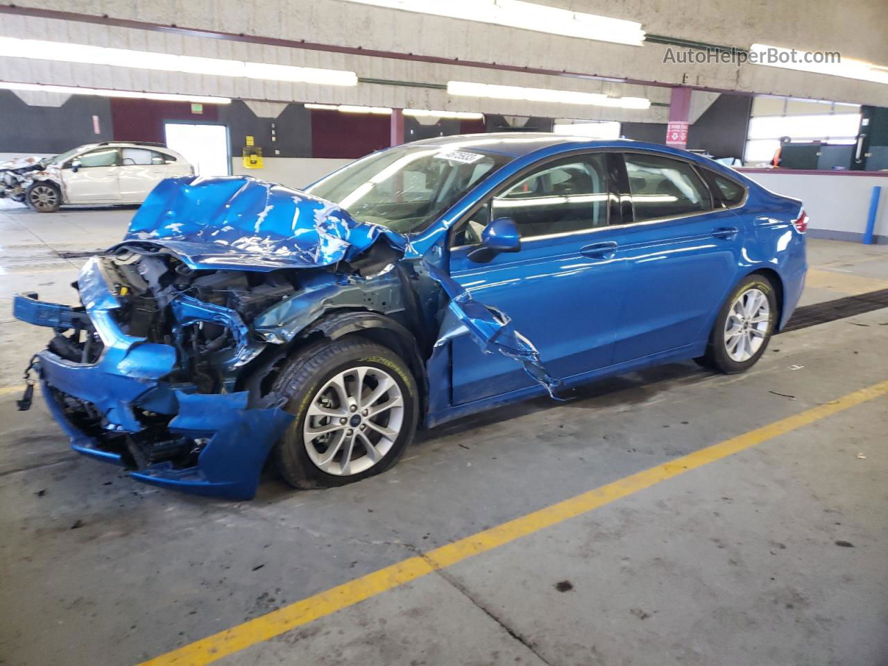 2020 Ford Fusion Se Blue vin: 3FA6P0HD9LR185544