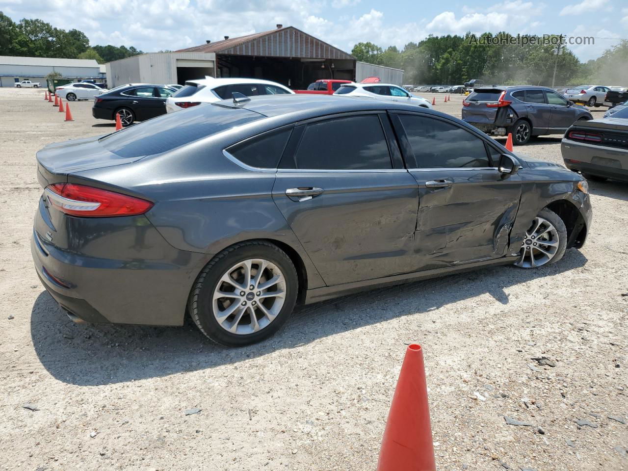 2020 Ford Fusion Se Gray vin: 3FA6P0HD9LR191053