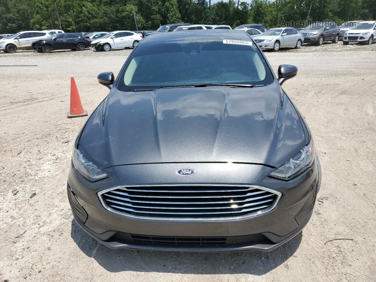 2020 Ford Fusion Se Gray vin: 3FA6P0HD9LR191053