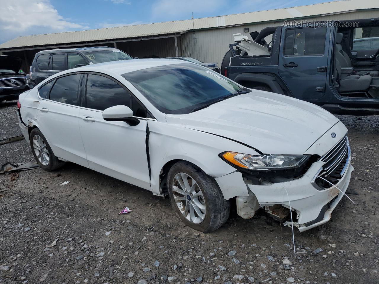 2020 Ford Fusion Se Белый vin: 3FA6P0HD9LR197600