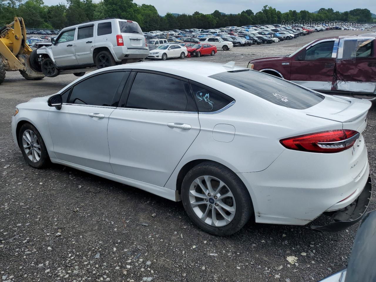 2020 Ford Fusion Se White vin: 3FA6P0HD9LR197600