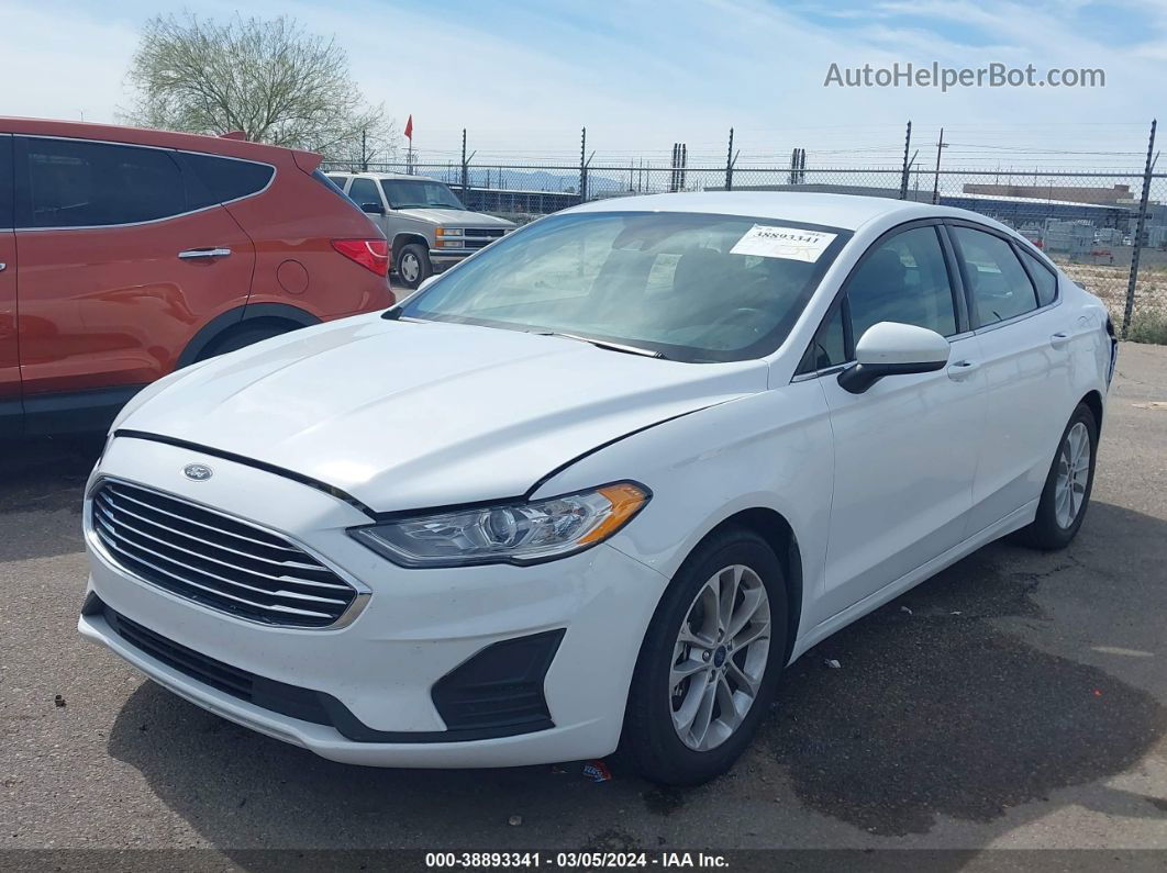 2020 Ford Fusion Se White vin: 3FA6P0HD9LR261540