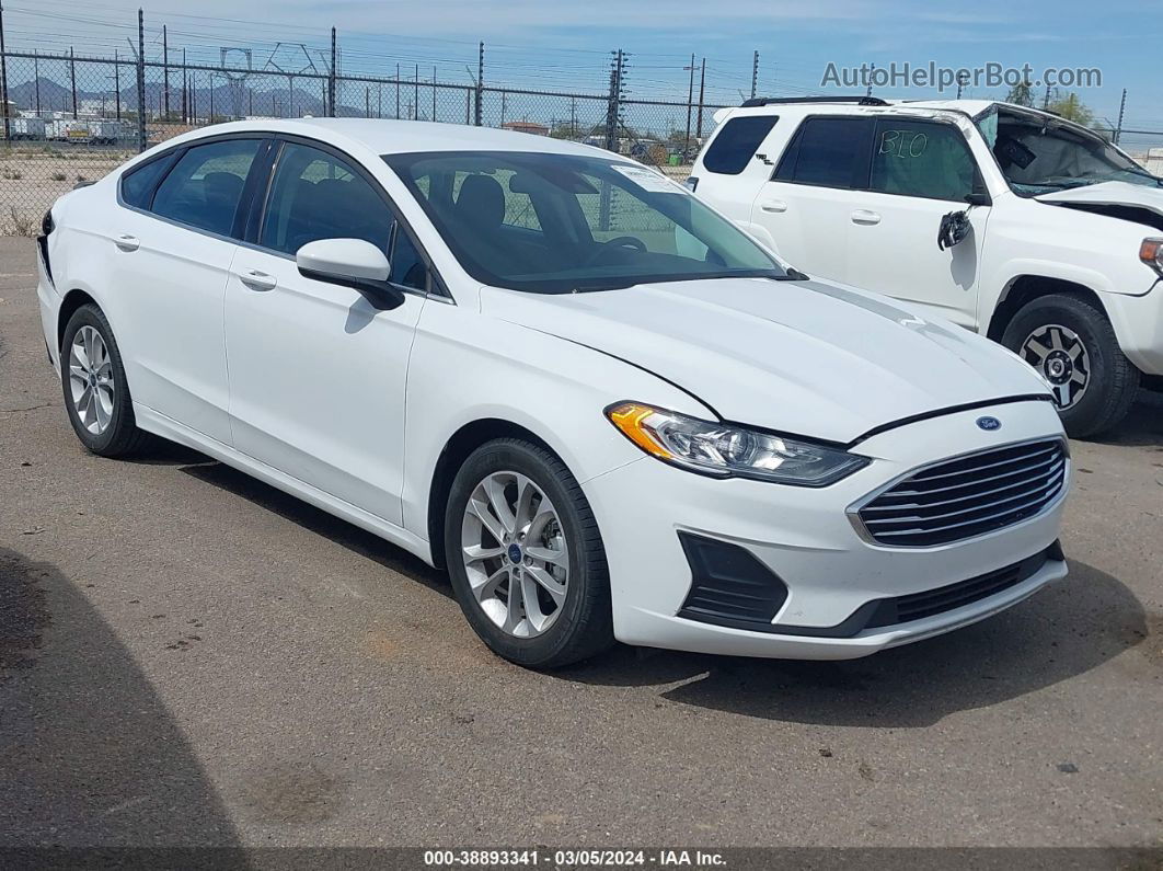 2020 Ford Fusion Se White vin: 3FA6P0HD9LR261540