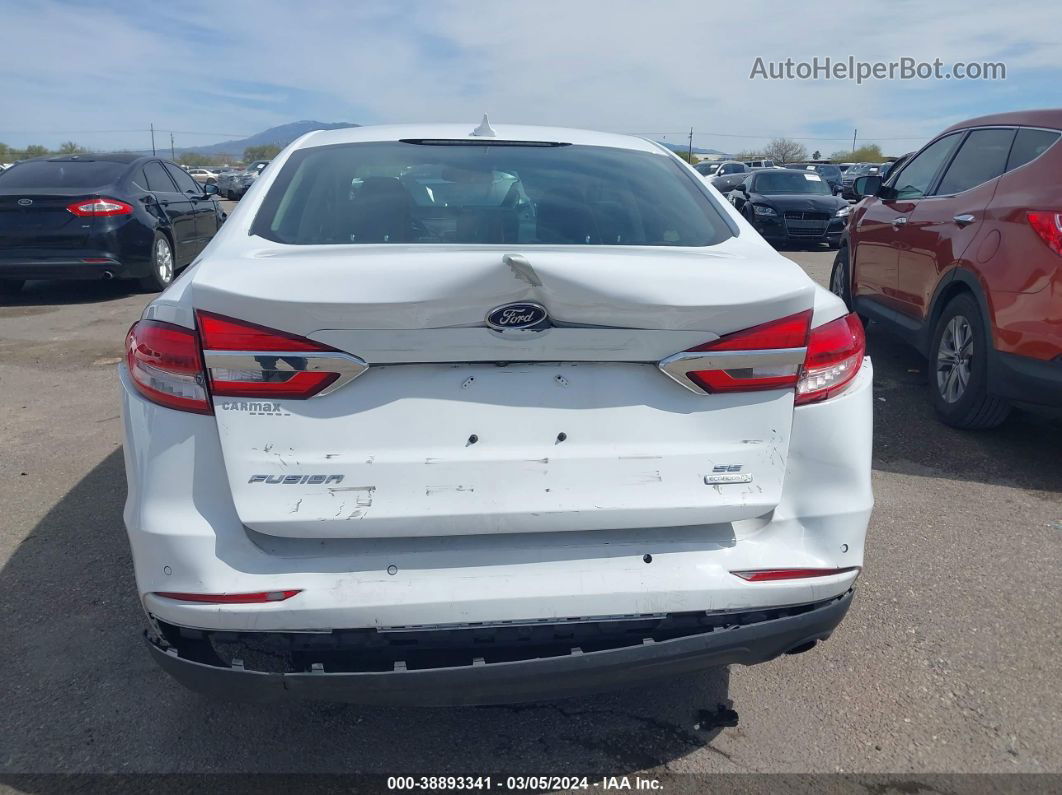 2020 Ford Fusion Se White vin: 3FA6P0HD9LR261540