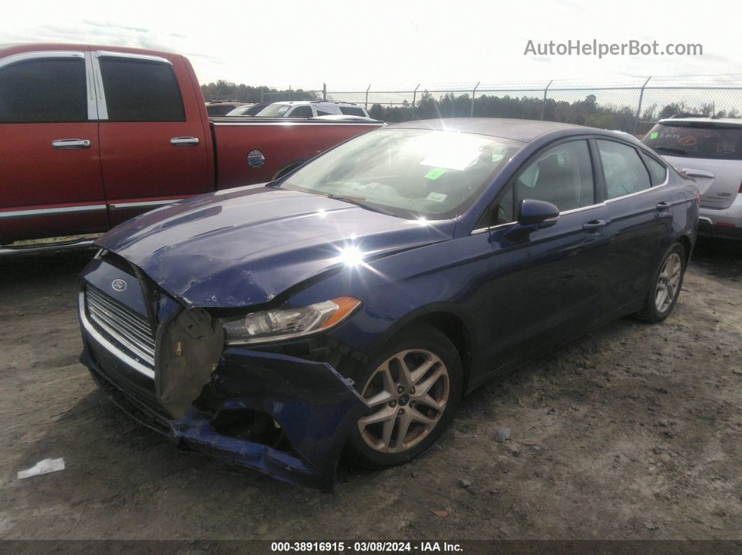 2014 Ford Fusion Se Blue vin: 3FA6P0HDXER187161