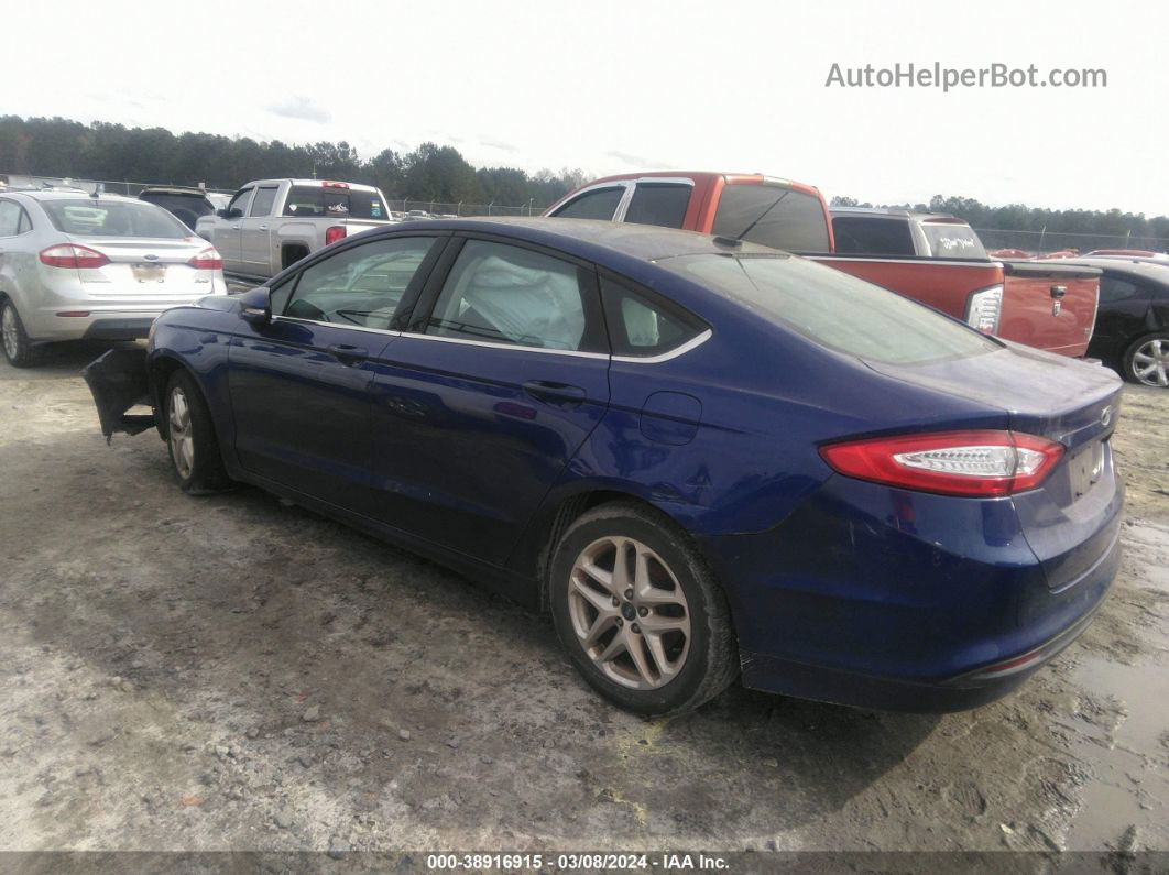 2014 Ford Fusion Se Blue vin: 3FA6P0HDXER187161