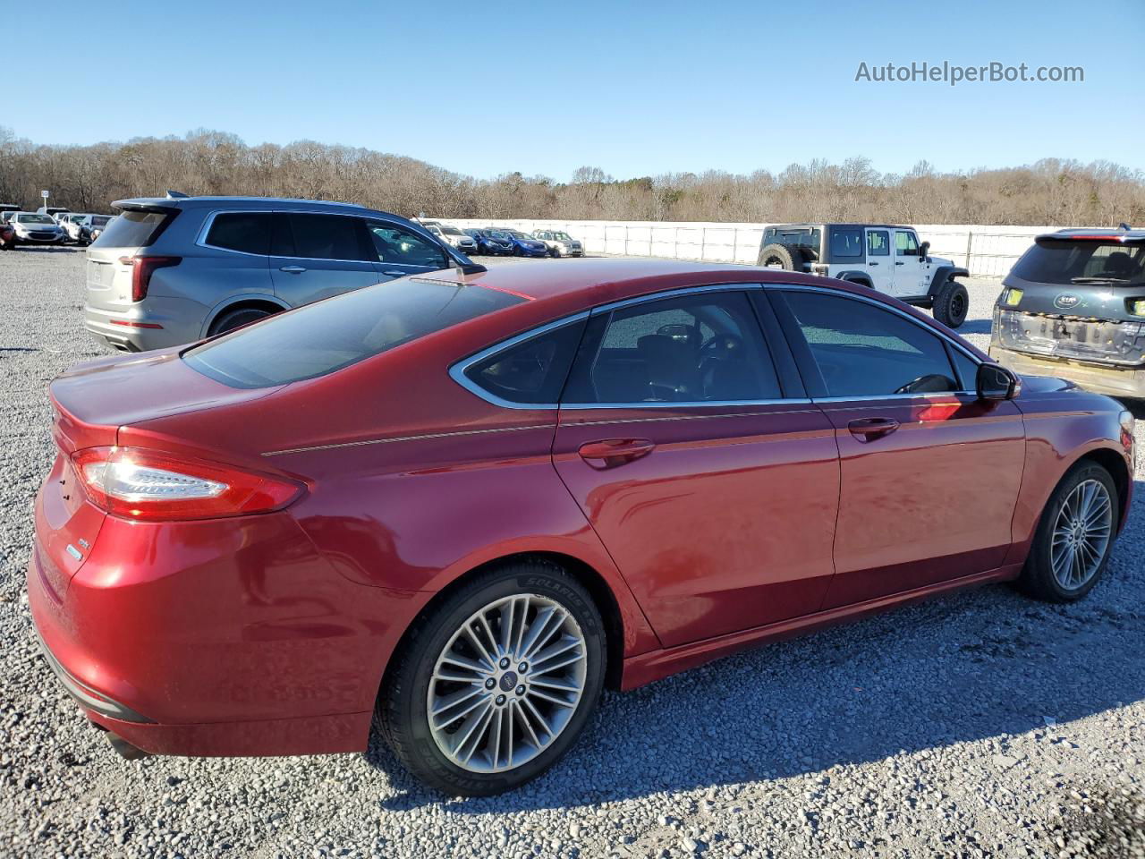 2014 Ford Fusion Se Red vin: 3FA6P0HDXER253918