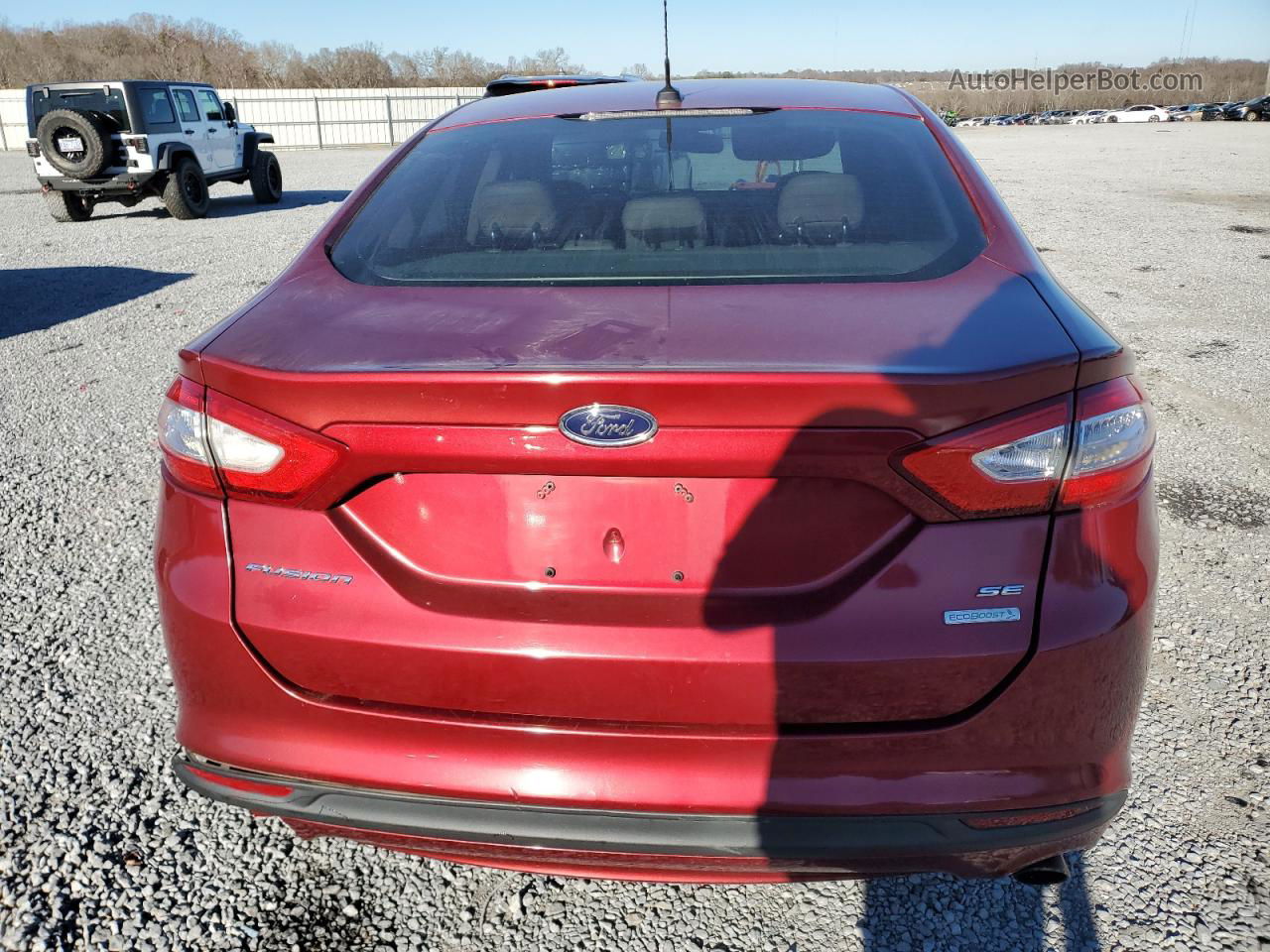 2014 Ford Fusion Se Красный vin: 3FA6P0HDXER253918