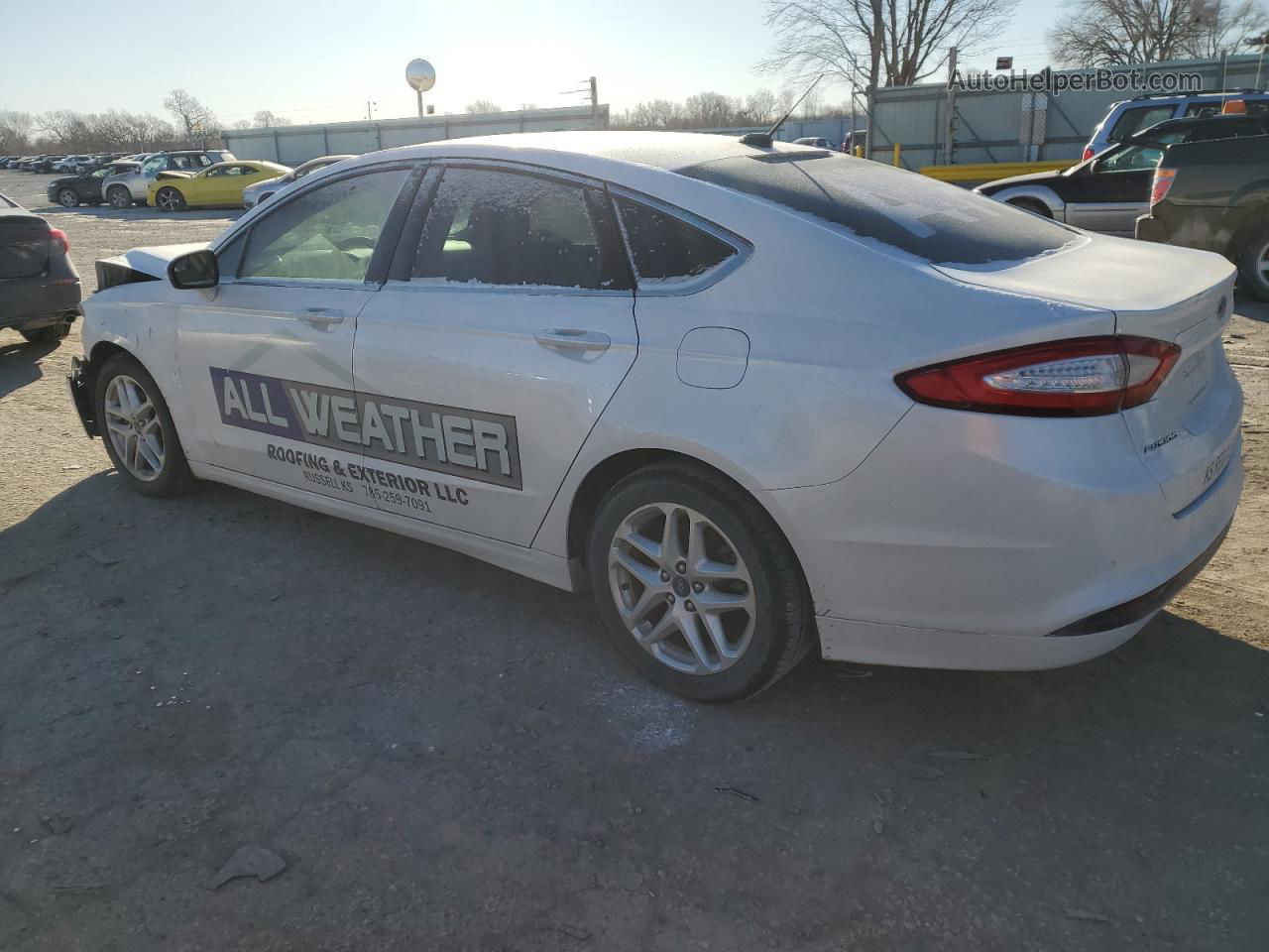 2014 Ford Fusion Se White vin: 3FA6P0HDXER329153