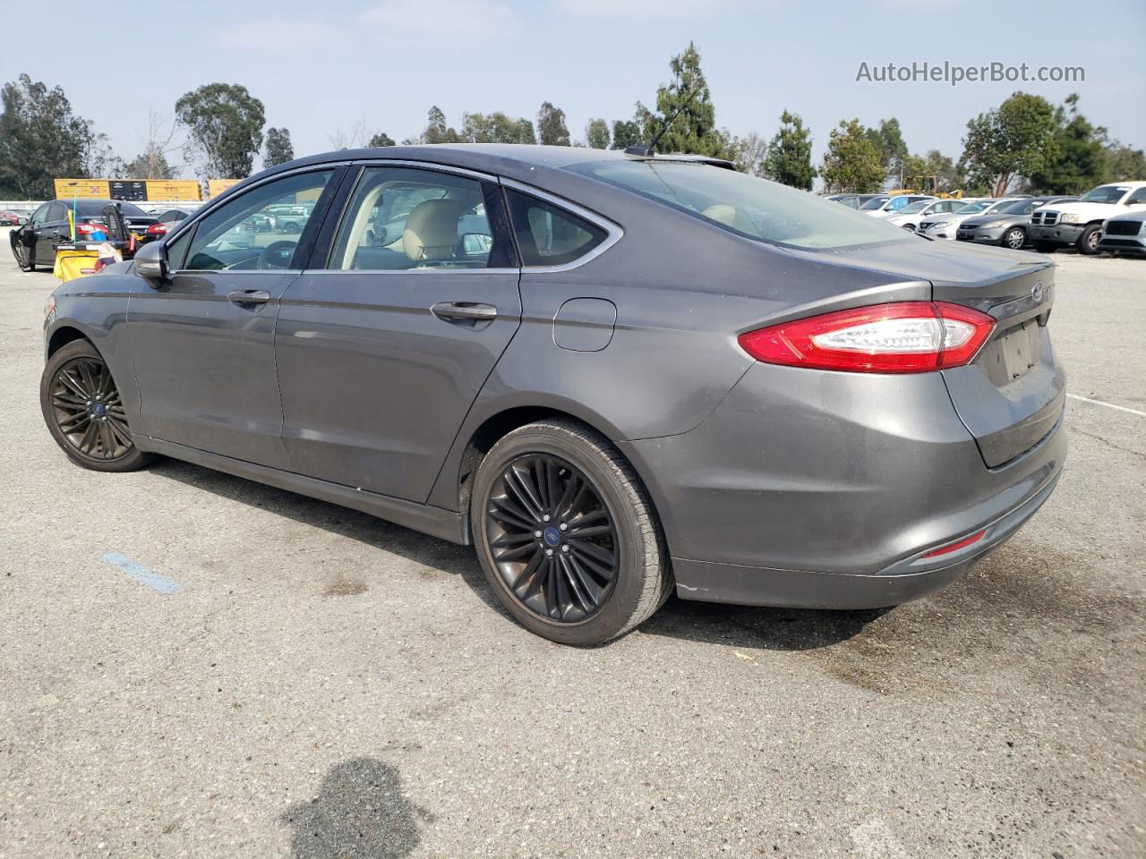 2014 Ford Fusion Se Gray vin: 3FA6P0HDXER343974