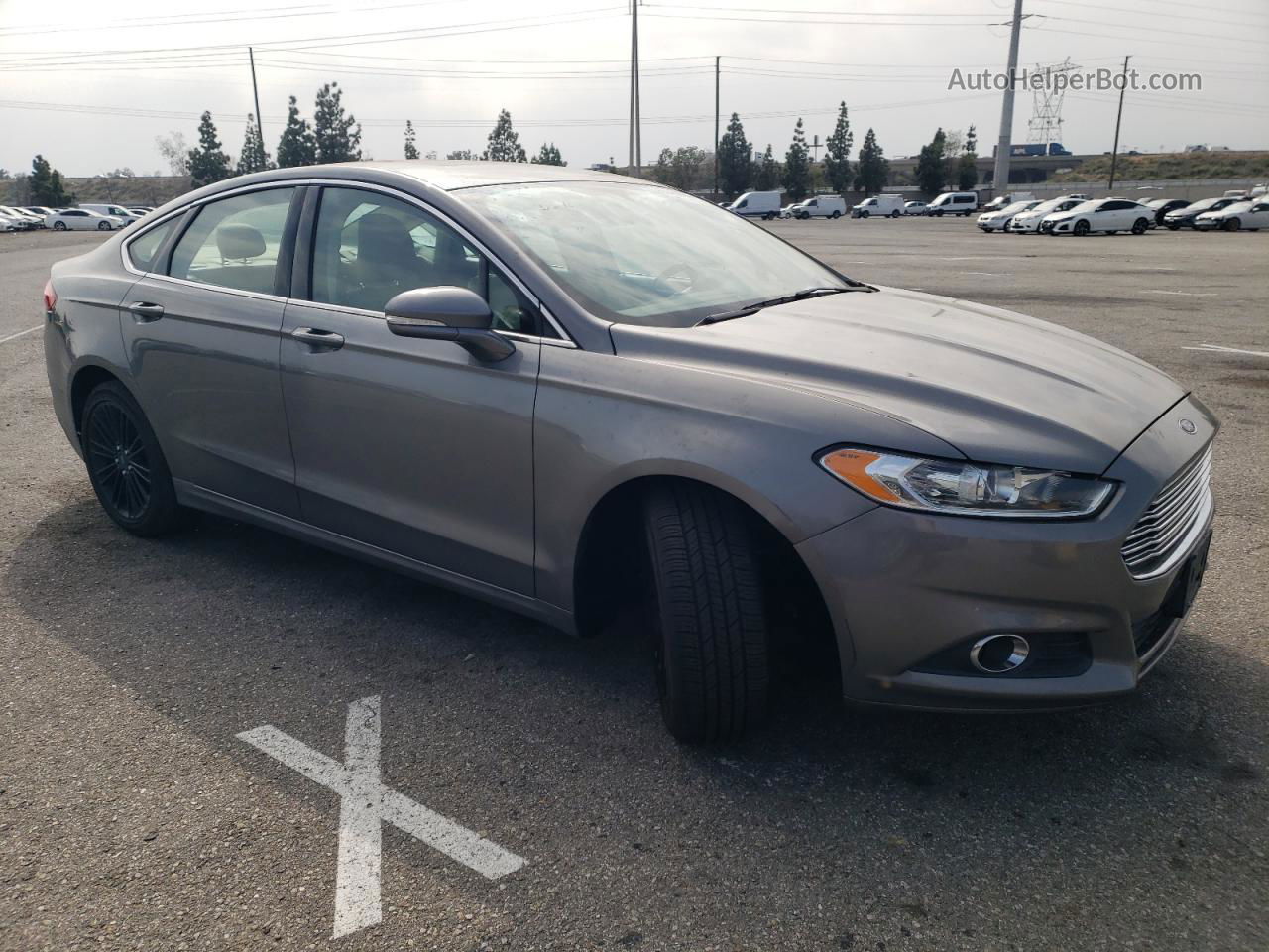 2014 Ford Fusion Se Gray vin: 3FA6P0HDXER343974