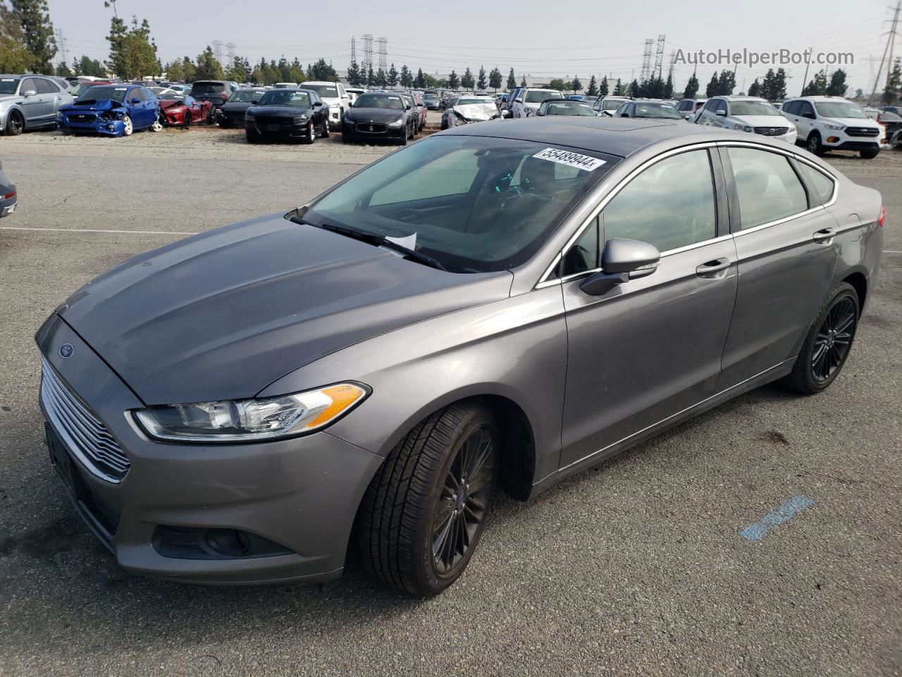 2014 Ford Fusion Se Gray vin: 3FA6P0HDXER343974