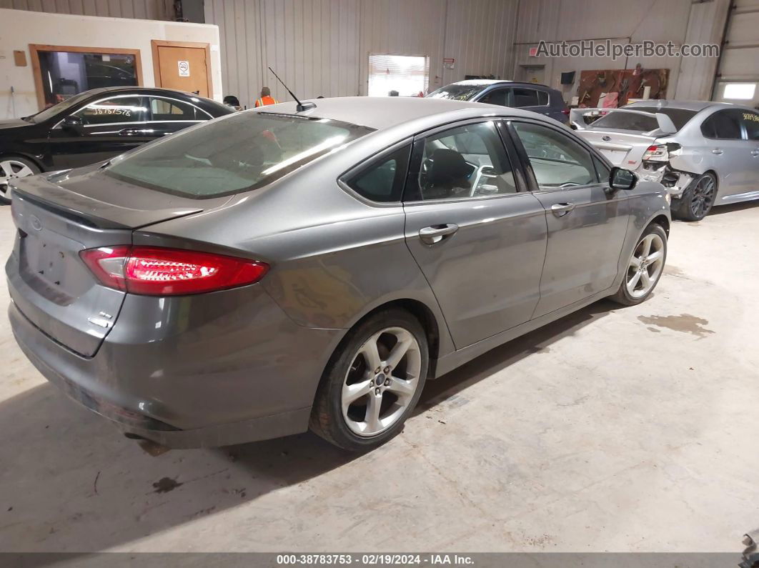 2014 Ford Fusion Se Gray vin: 3FA6P0HDXER387764