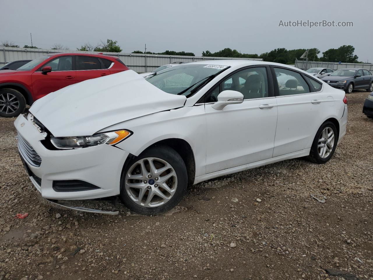 2015 Ford Fusion Se White vin: 3FA6P0HDXFR100134