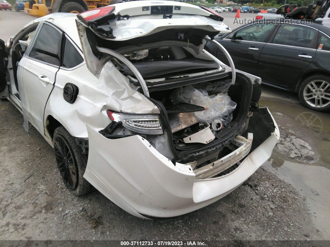 2016 Ford Fusion Se White vin: 3FA6P0HDXGR244459