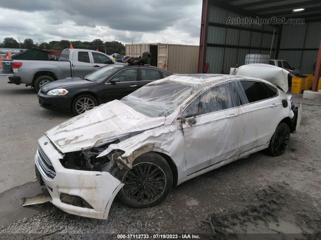 2016 Ford Fusion Se White vin: 3FA6P0HDXGR244459