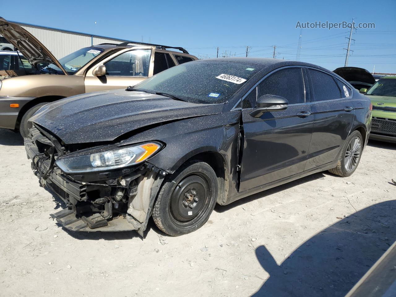 2016 Ford Fusion Se Gray vin: 3FA6P0HDXGR275310