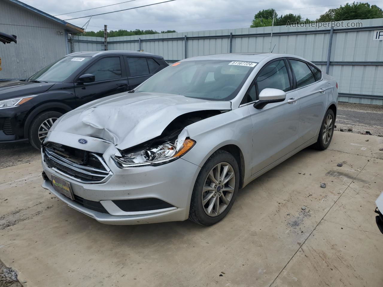 2017 Ford Fusion Se Silver vin: 3FA6P0HDXHR175080