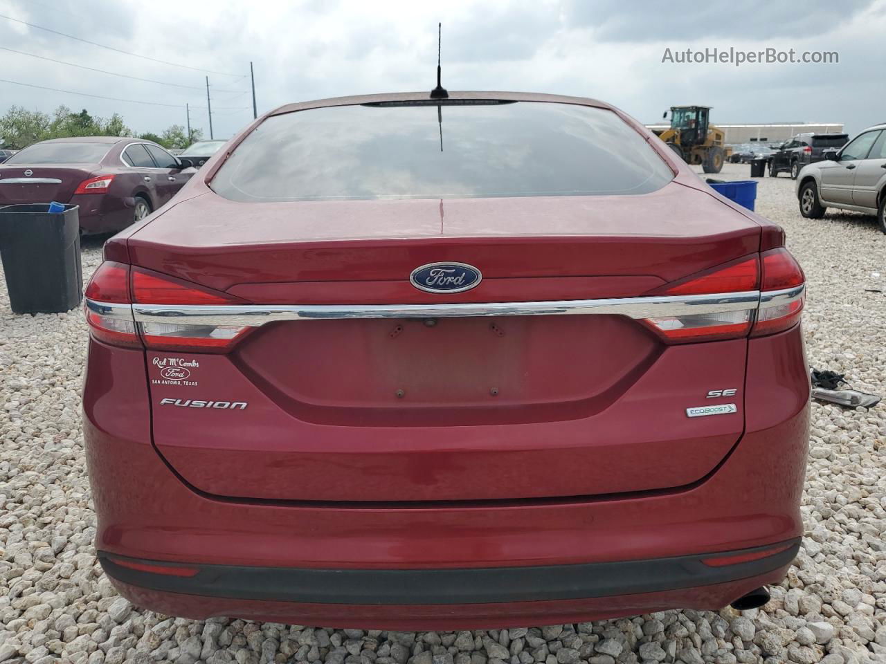 2017 Ford Fusion Se Red vin: 3FA6P0HDXHR189996