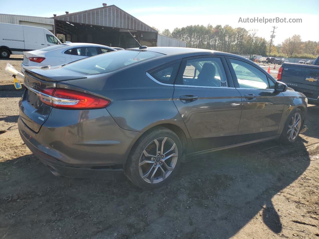 2017 Ford Fusion Se Серый vin: 3FA6P0HDXHR246634