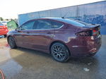 2017 Ford Fusion Se Burgundy vin: 3FA6P0HDXHR250179