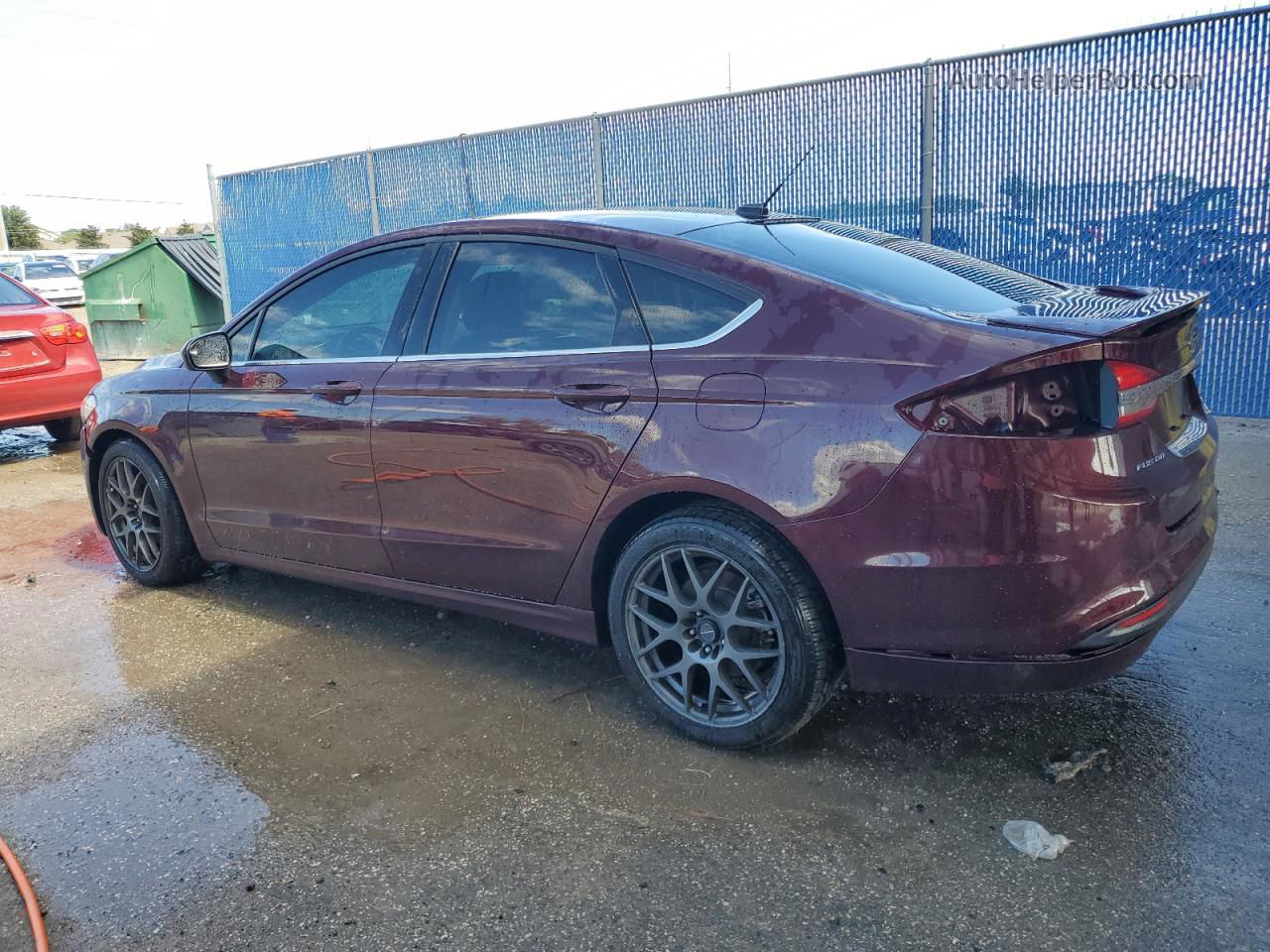 2017 Ford Fusion Se Burgundy vin: 3FA6P0HDXHR250179