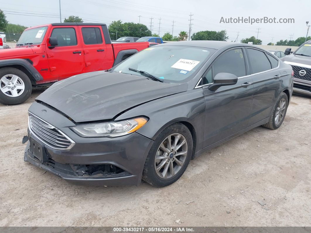 2017 Ford Fusion Se Gray vin: 3FA6P0HDXHR294151