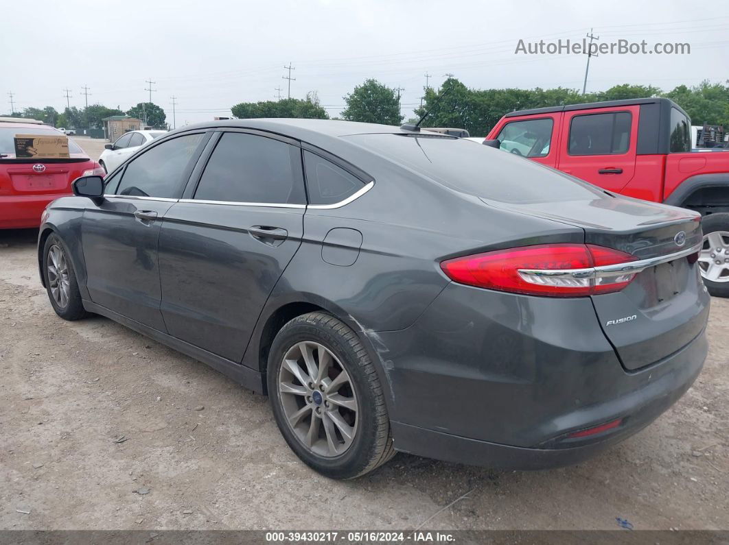 2017 Ford Fusion Se Gray vin: 3FA6P0HDXHR294151