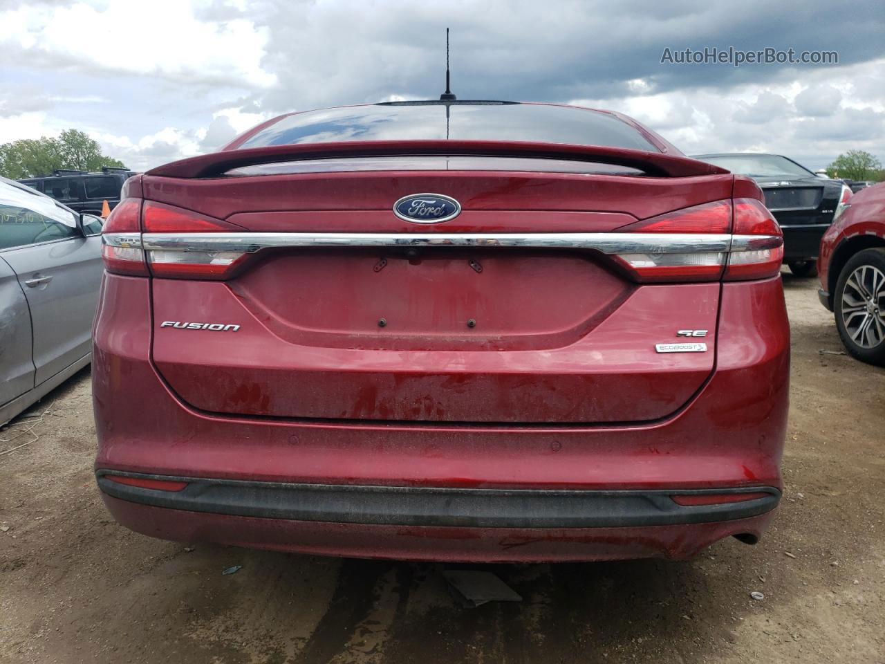 2017 Ford Fusion Se Red vin: 3FA6P0HDXHR406480