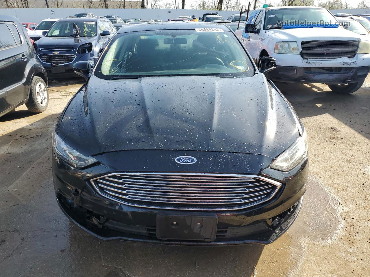 2018 Ford Fusion Se Black vin: 3FA6P0HDXJR148208