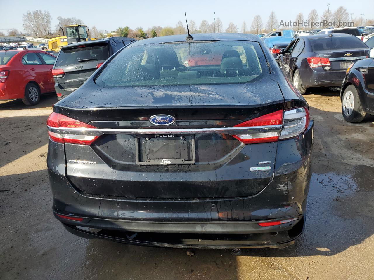 2018 Ford Fusion Se Black vin: 3FA6P0HDXJR148208