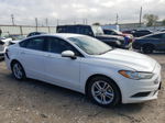 2018 Ford Fusion Se White vin: 3FA6P0HDXJR156521