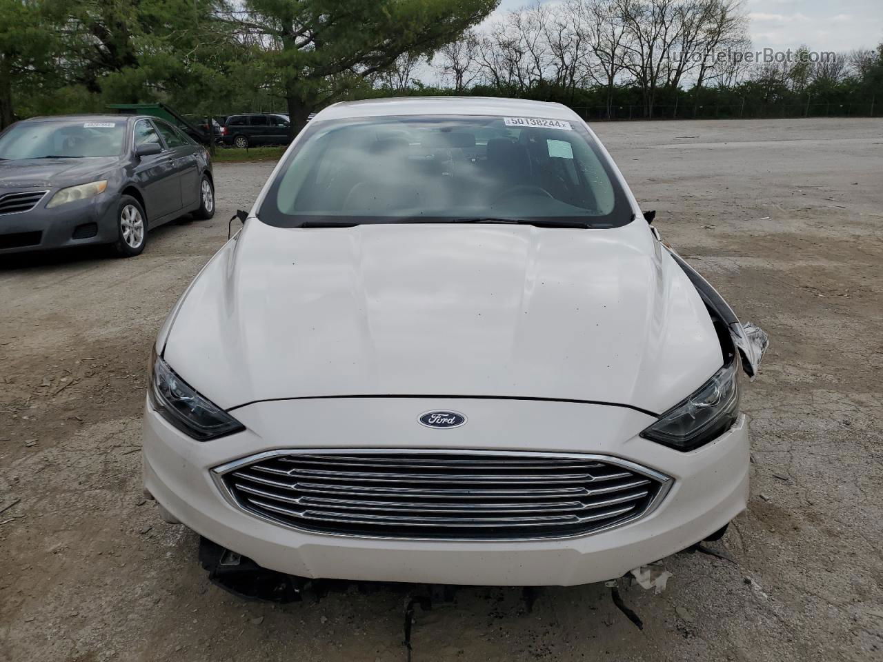 2018 Ford Fusion Se White vin: 3FA6P0HDXJR158012