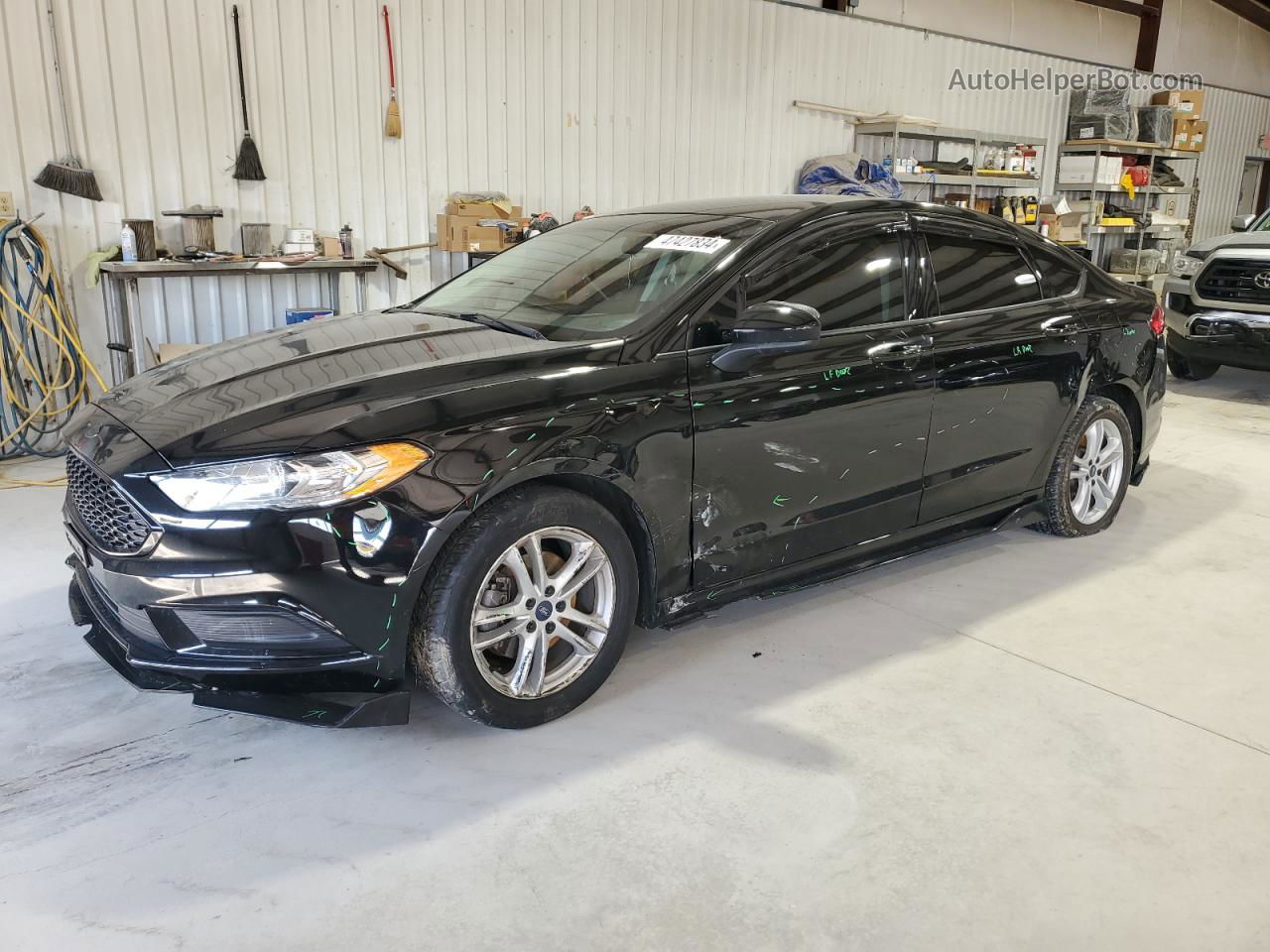 2018 Ford Fusion Se Black vin: 3FA6P0HDXJR192998