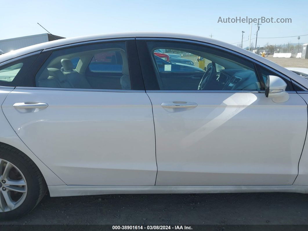 2018 Ford Fusion Se White vin: 3FA6P0HDXJR196937