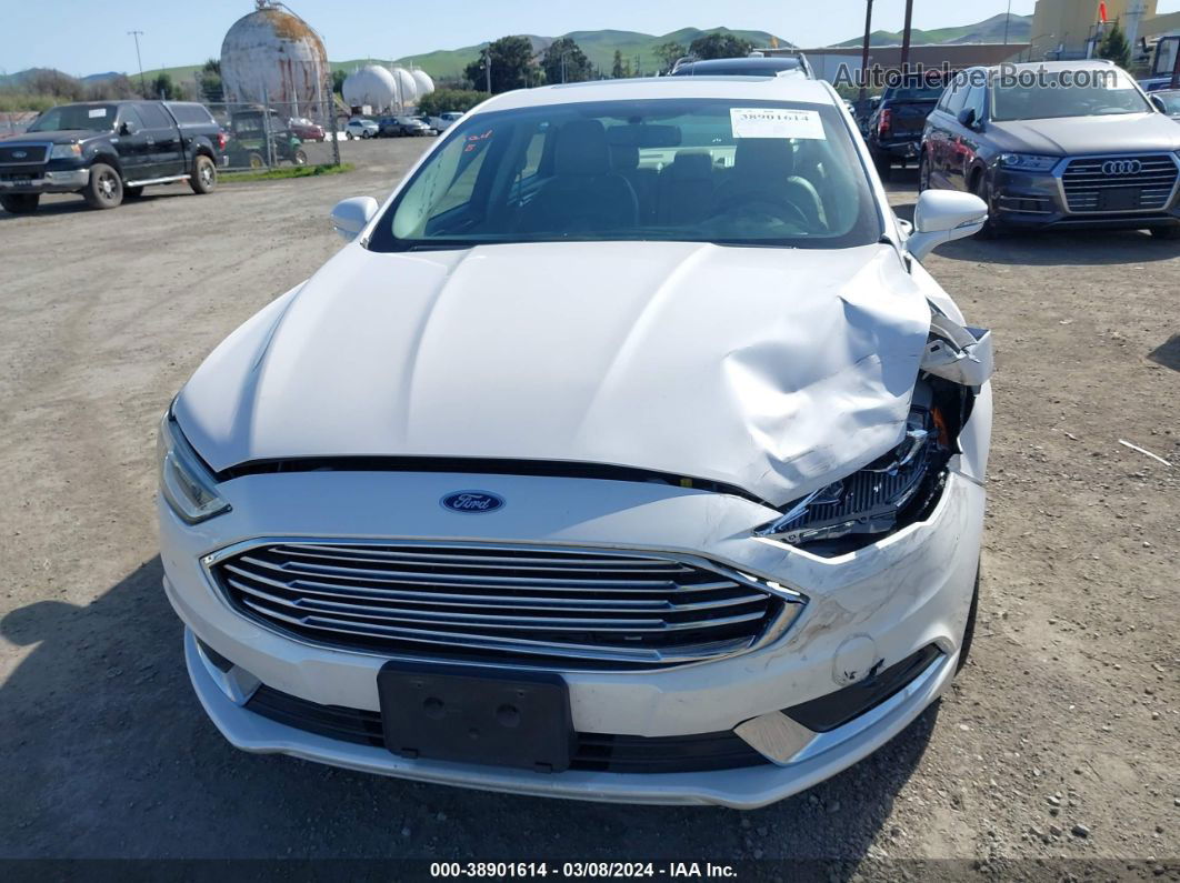 2018 Ford Fusion Se White vin: 3FA6P0HDXJR196937