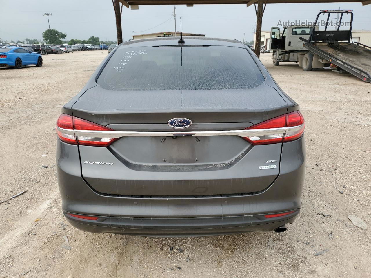 2018 Ford Fusion Se Gray vin: 3FA6P0HDXJR199935