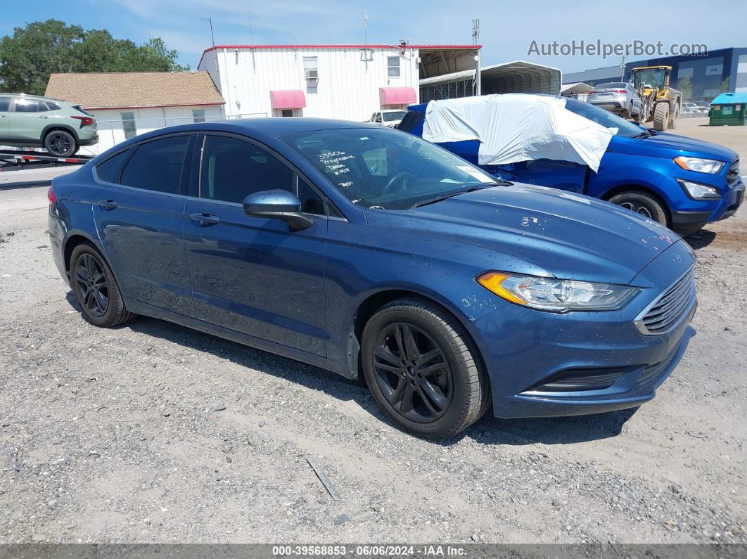 2018 Ford Fusion Se Blue vin: 3FA6P0HDXJR213137