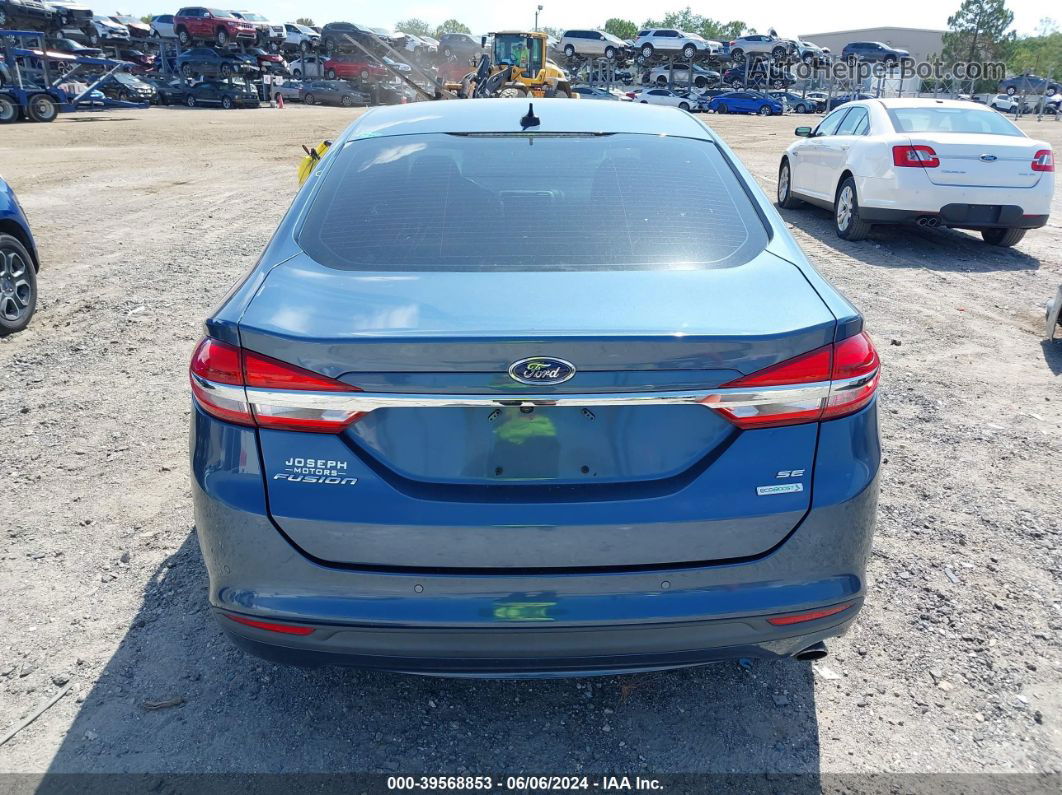 2018 Ford Fusion Se Blue vin: 3FA6P0HDXJR213137