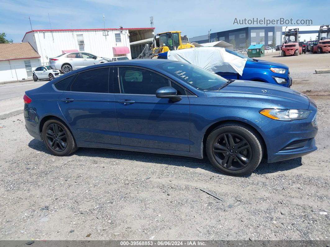 2018 Ford Fusion Se Синий vin: 3FA6P0HDXJR213137